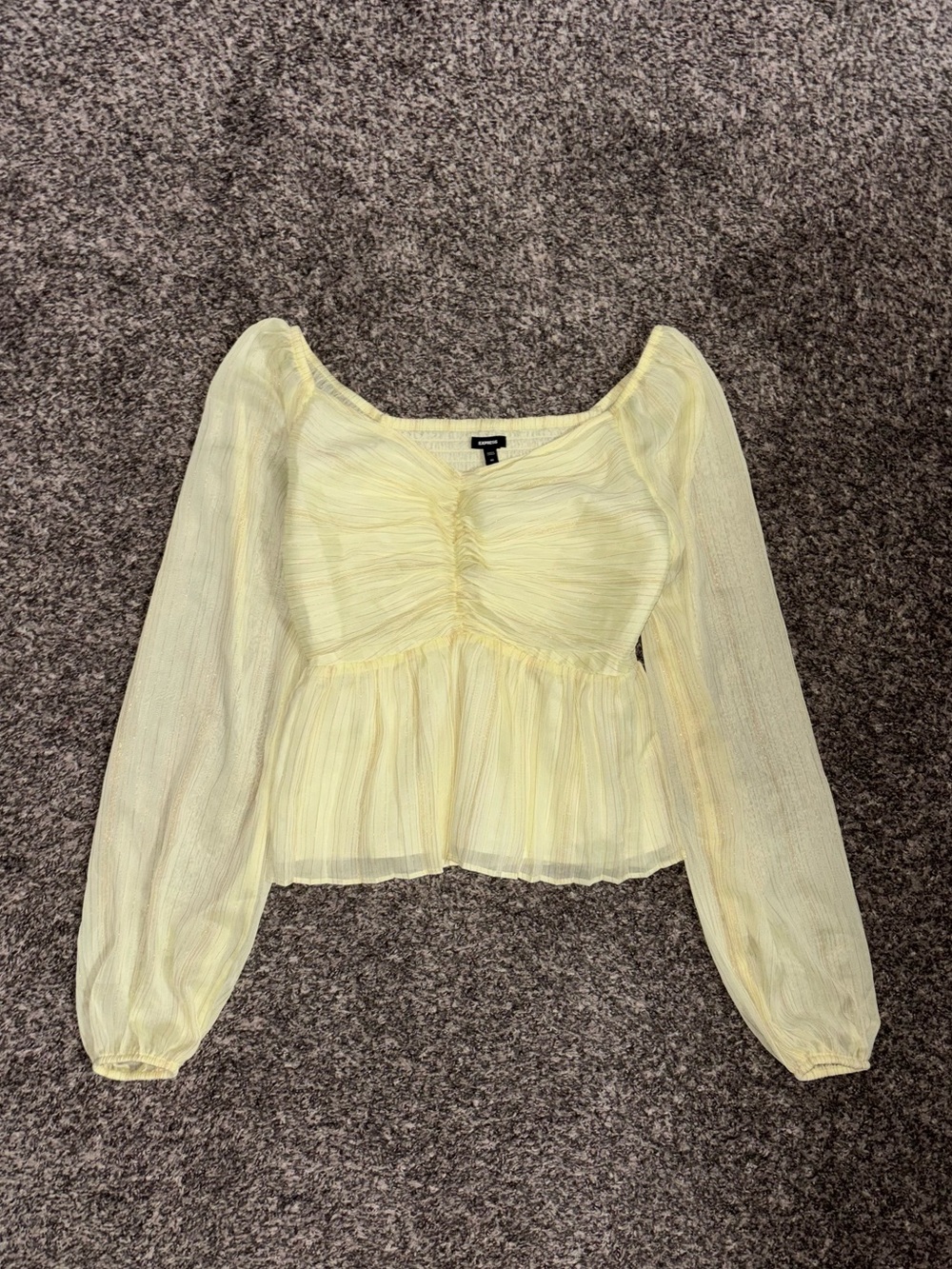 Express babydoll long sleeve blouse